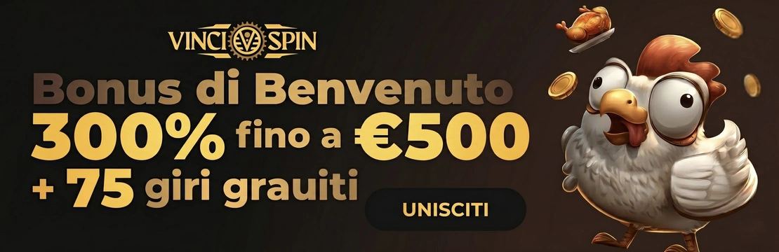 pak Vinci Spin Casino vip-bonus afbeelding